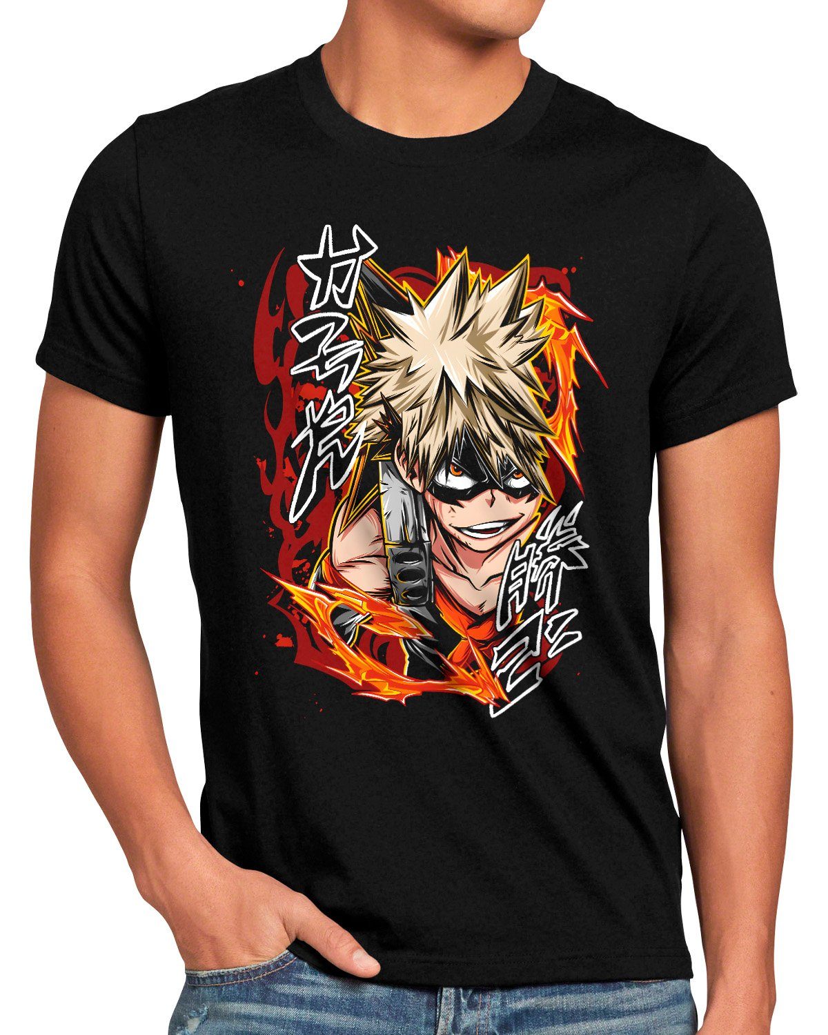 style3 Print-Shirt Herren T-Shirt One for All anime manga my hero academia cosplay