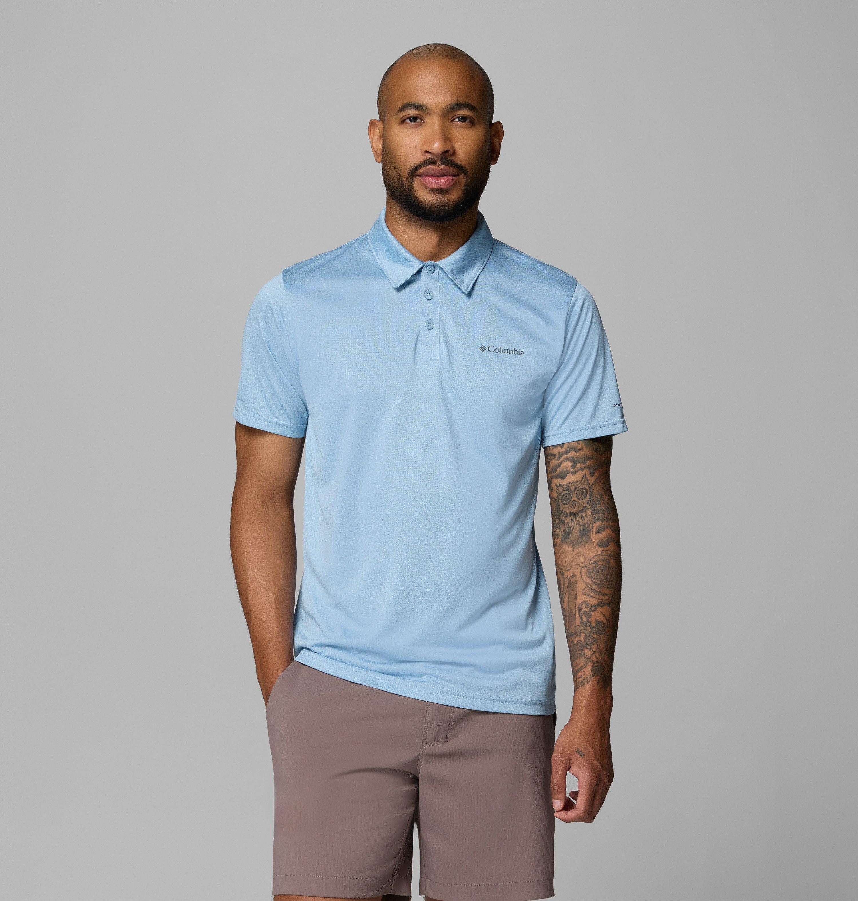 Columbia Poloshirt lockere Passform, Kurzarm, für Wanderungen und aktive Freizeit