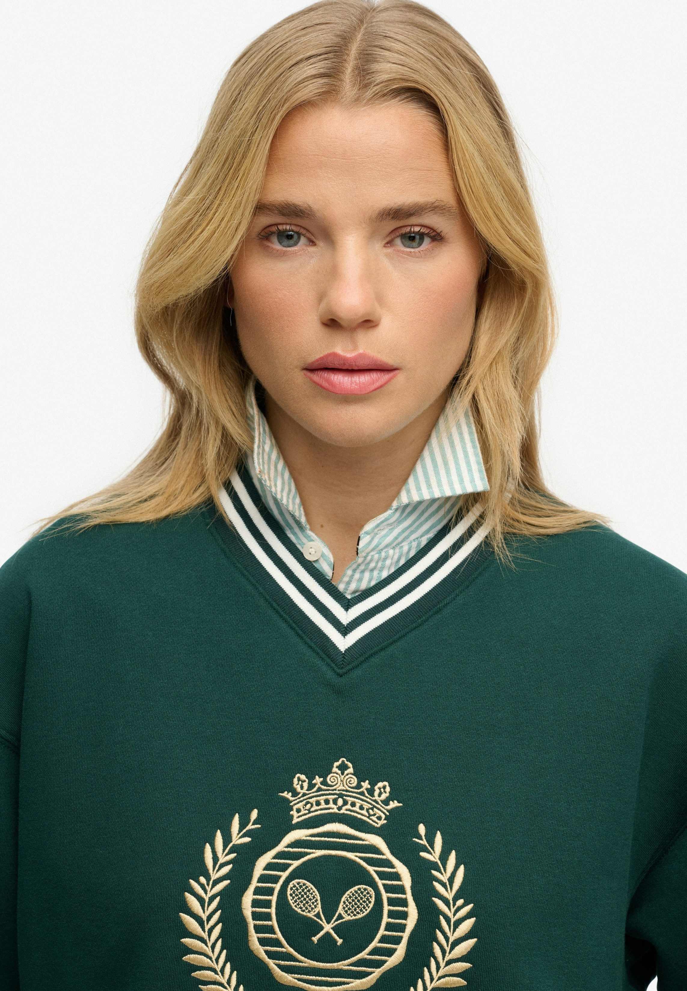 Superdry Sweatshirt COUNTRY CLUB LOOSE V SWEAT