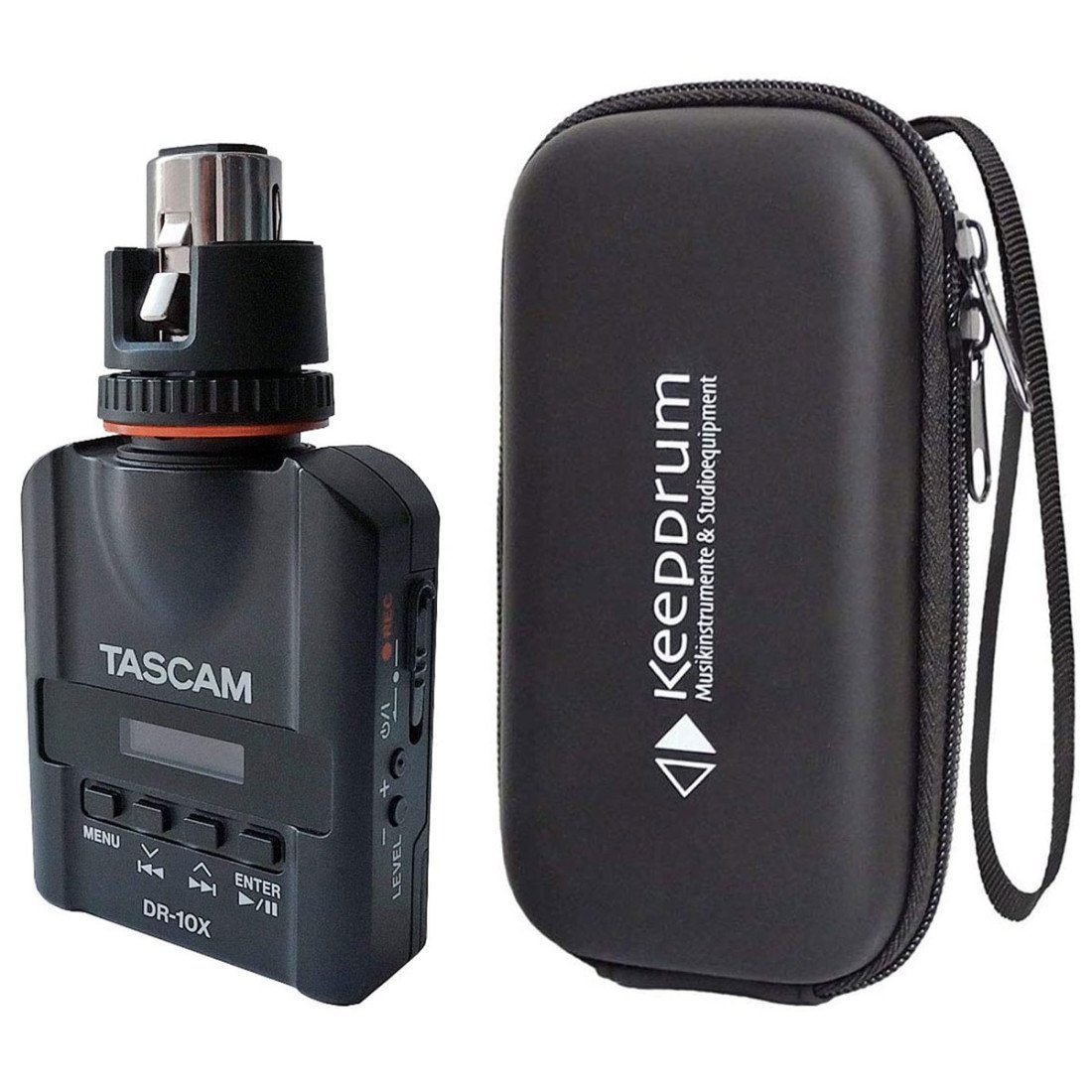 Tascam Tascam DR-10X Audio-Recorder mit Soft-Case Digitales Aufnahmegerät (Recorder)