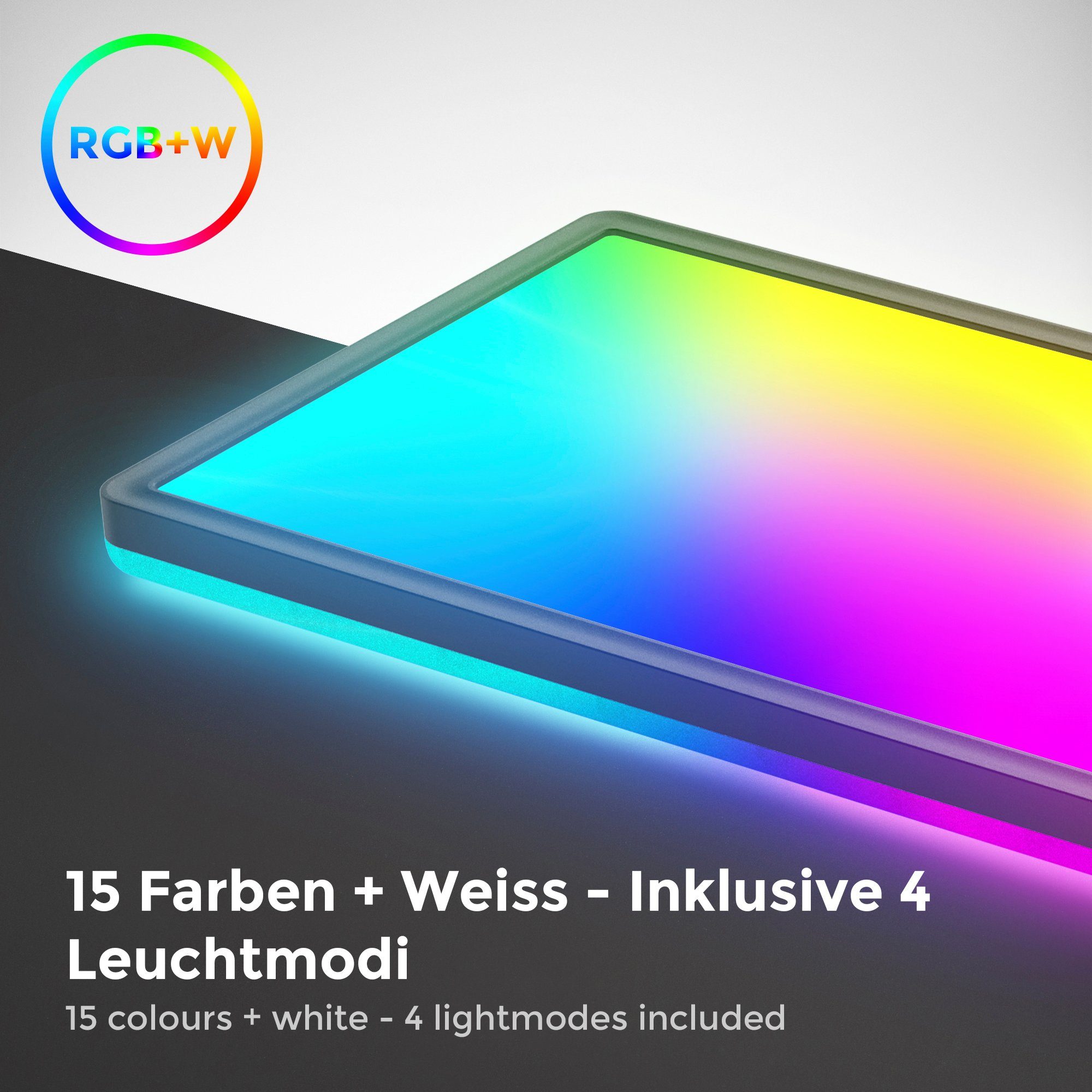 B.K.Licht LED Deckenleuchte BK_PL1555 RGBW Deckenlampe, LED Panel, mit Farb günstig online kaufen