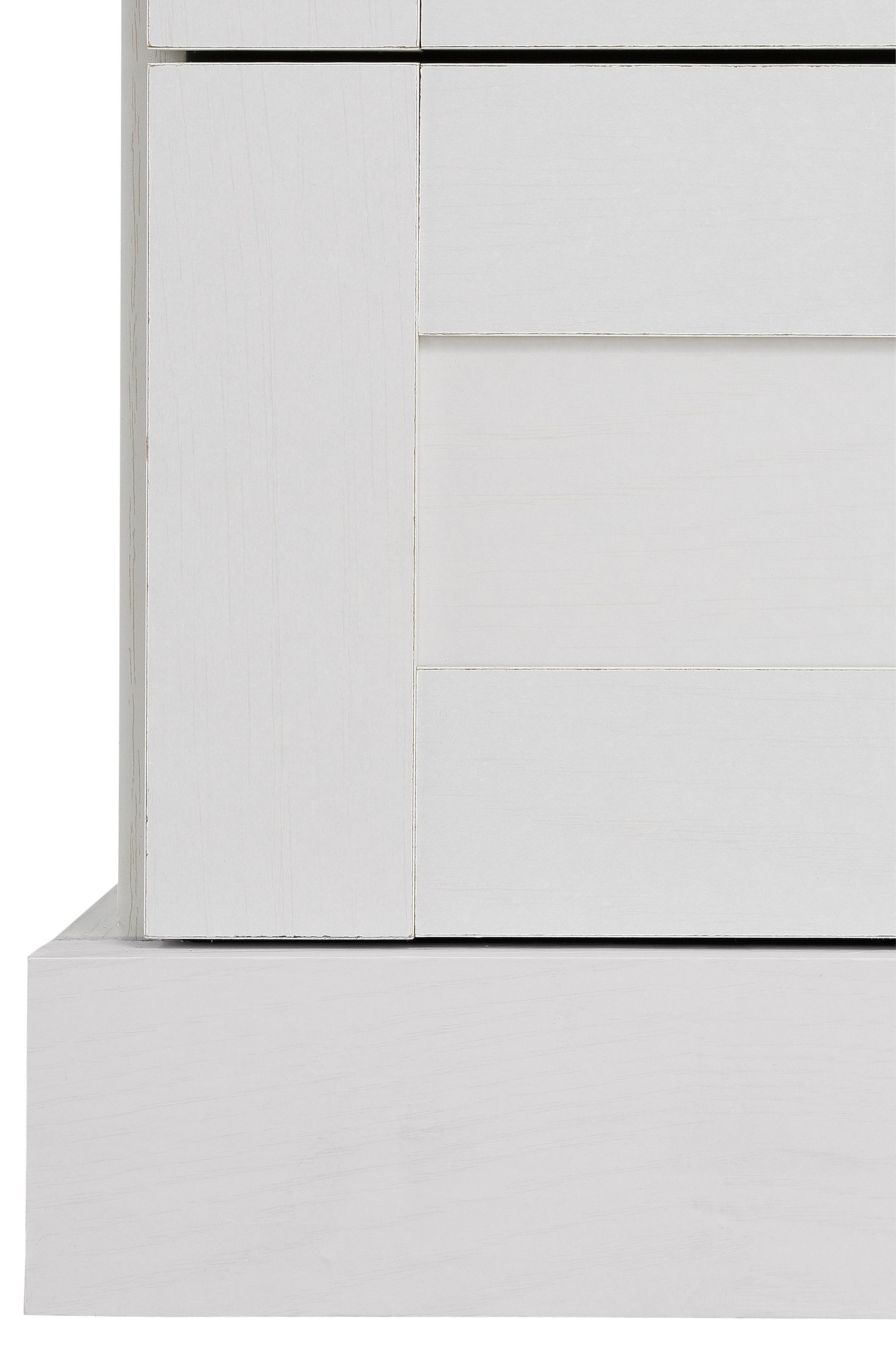 Home affaire Drehtürenschrank Binz mit Stauraummöglichkeiten, Höhe 130 cm Mehrzweckschrank, weiß/eichefarben Holz-Optik