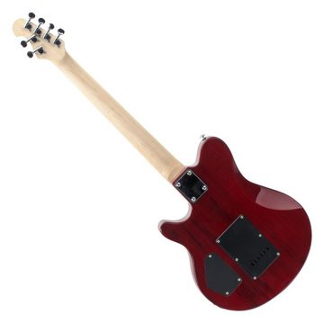Rocktile E-Gitarre Pro MM150-TR elektrische Gitarre, Spar-Set, inkl. Gitarrenverstärker, Vintage String Thru Tremolo