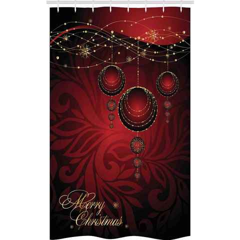 Abakuhaus Duschvorhang Badezimmer Deko Set aus Stoff mit Haken Breite 120 cm, Höhe 180 cm, Weihnachten yuletide Celebration