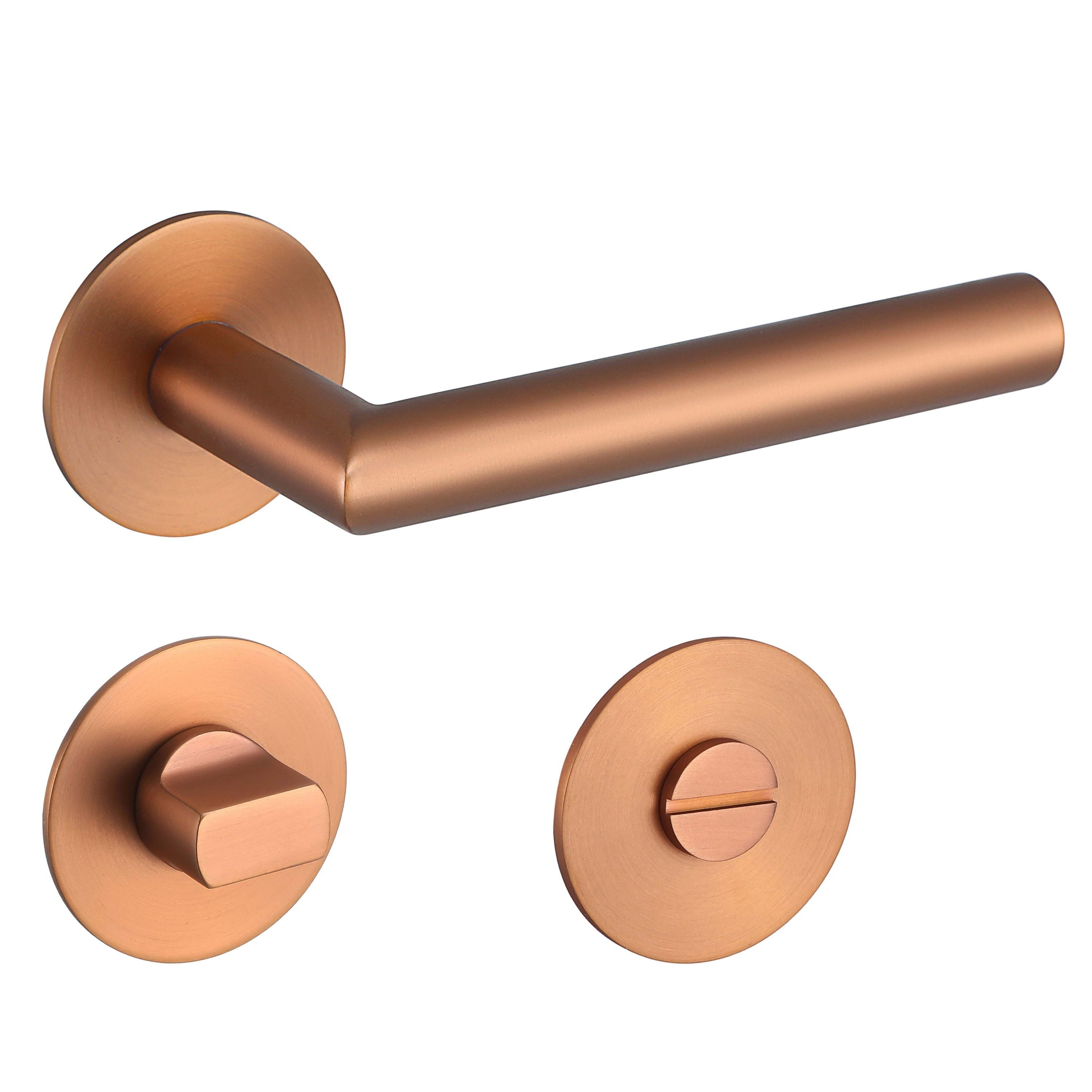 MeinTürgriff Drückergarnitur Toulouse Flachrosette Rosegold Türgriff günstig online kaufen