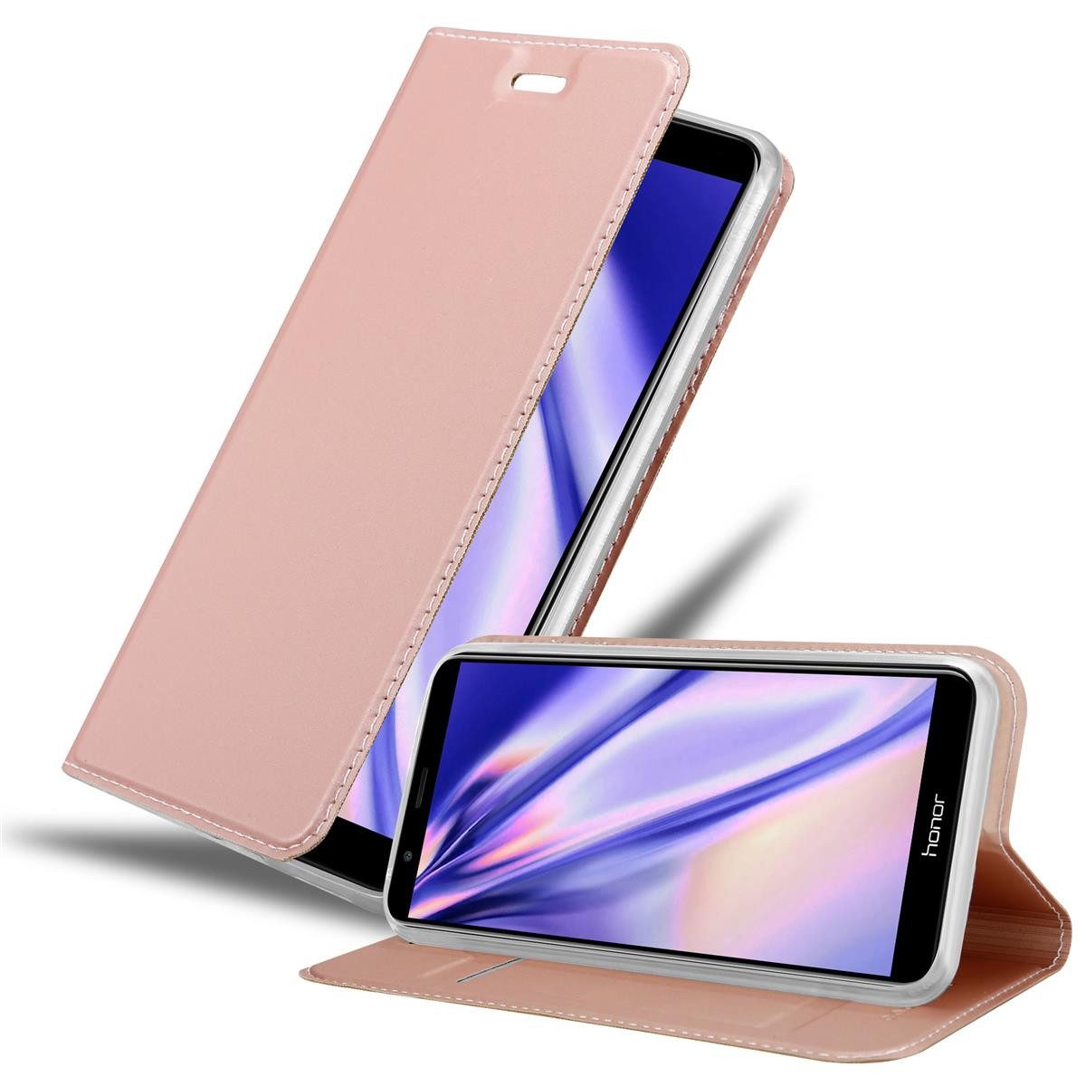Cadorabo Handyhülle für Honor 7X Hülle Honor 7X, Schutzhülle Hülle mit Standfunktion, Magnetverschluss und Kartenfach