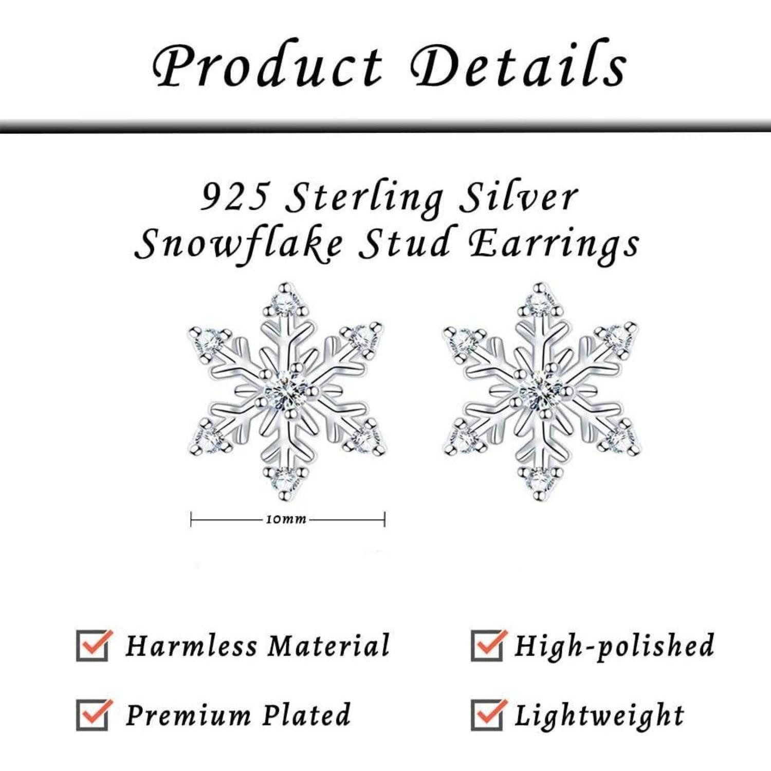 LuxusKollektion Schmuckset Ohrstecker Damen 925 Silber Elch Schneeflocken m günstig online kaufen