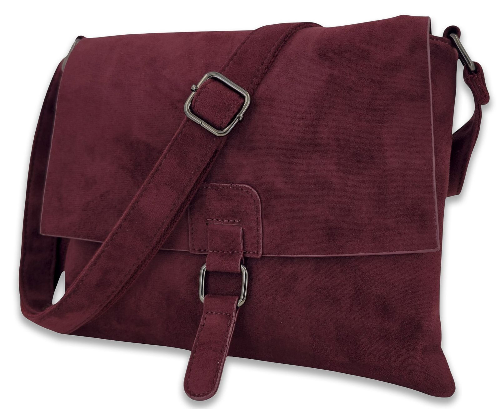styleBREAKER Schultertasche Samtige Schultertasche (1-tlg)