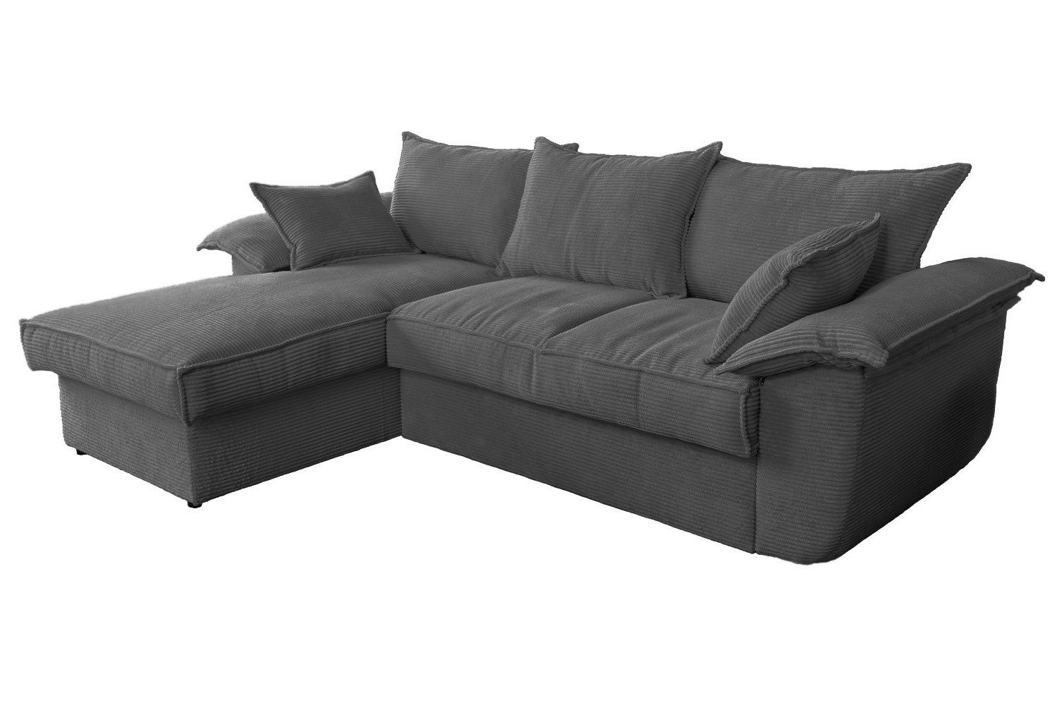KAWOLA Ecksofa DAMETO, Schlafsofa Couch Cord günstig online kaufen