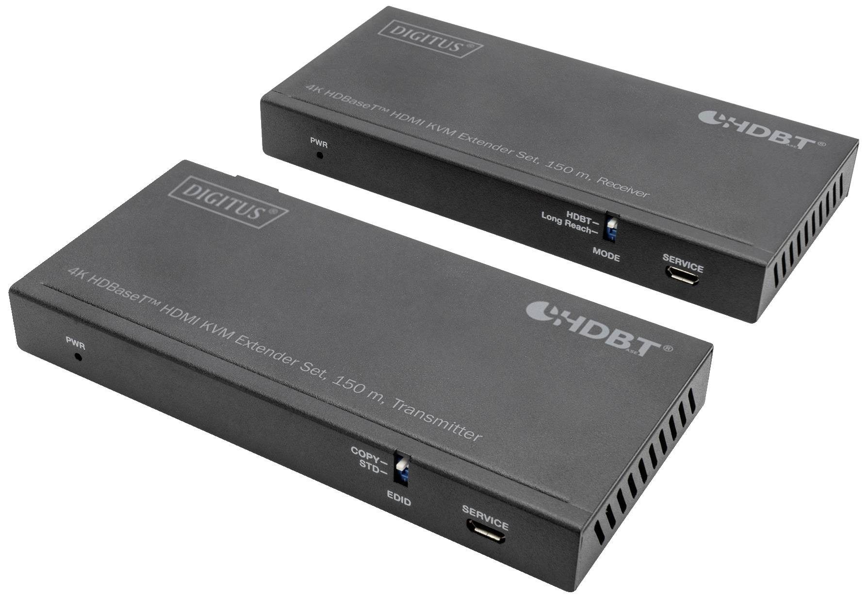 DIGITUS 4K HDBaseT HDMI KVM Extender Set USB 2.0 150m HDMI-Kabel
