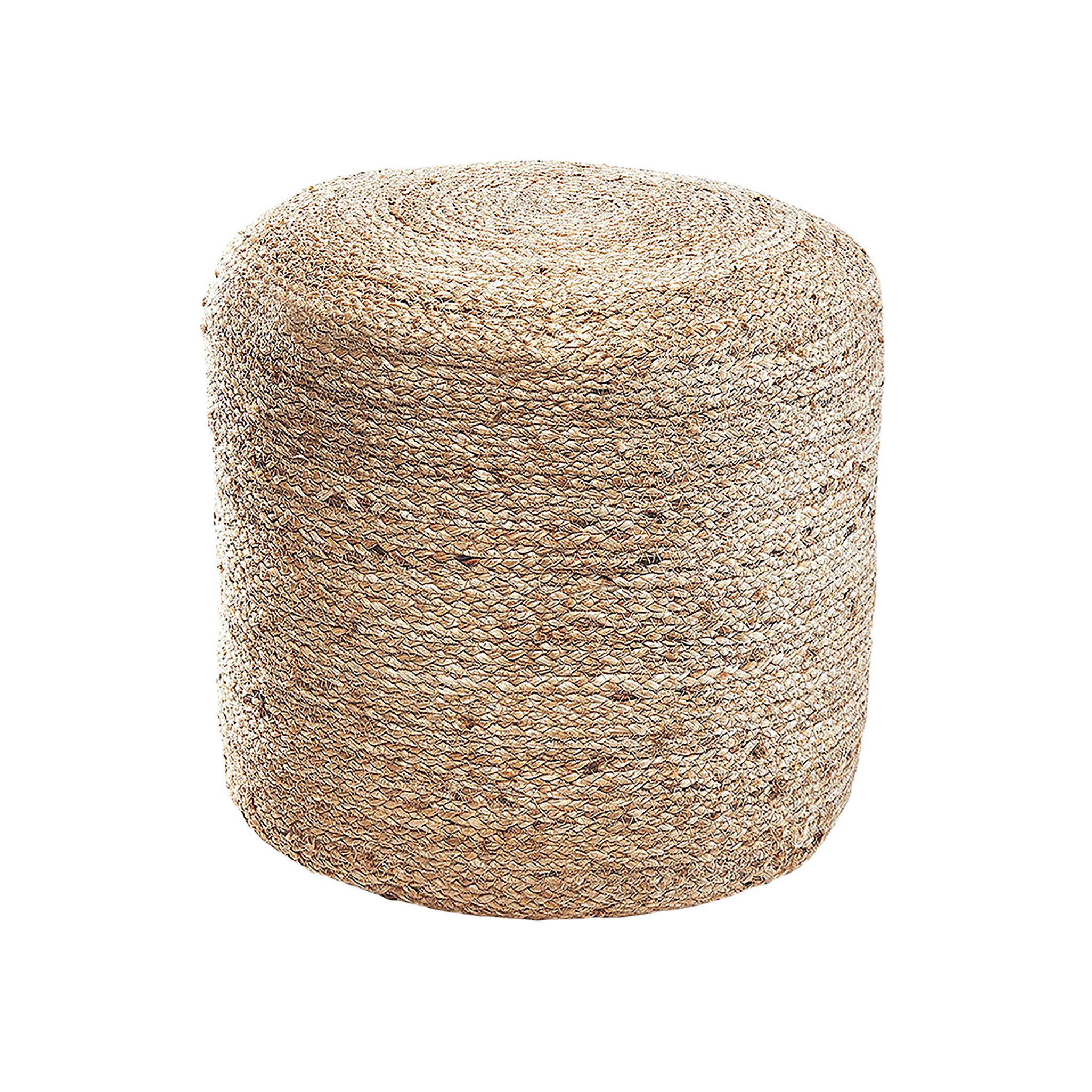 Kobolo Sitzwürfel Sitzpouf FLOW aus Seegras mit Baumwollfüllung (1 Stück)
