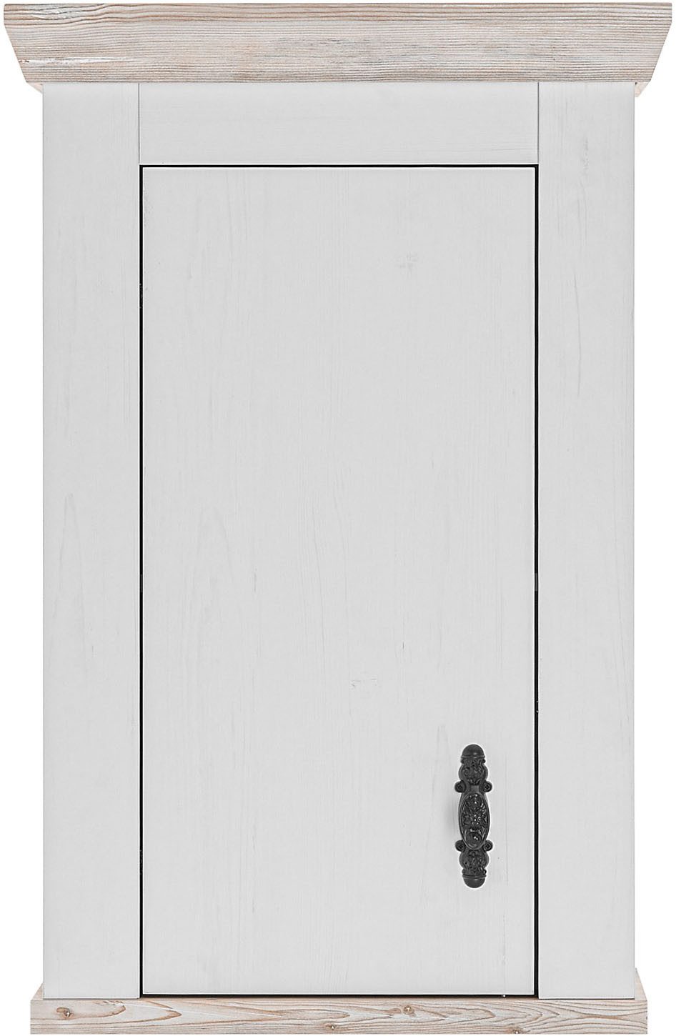 Home affaire Hängeschrank Florenz, Küchenhängeschrank in Pinie Weiß, Wandschrank mit verschnörkeltem Metallgriff, im Landhausstil