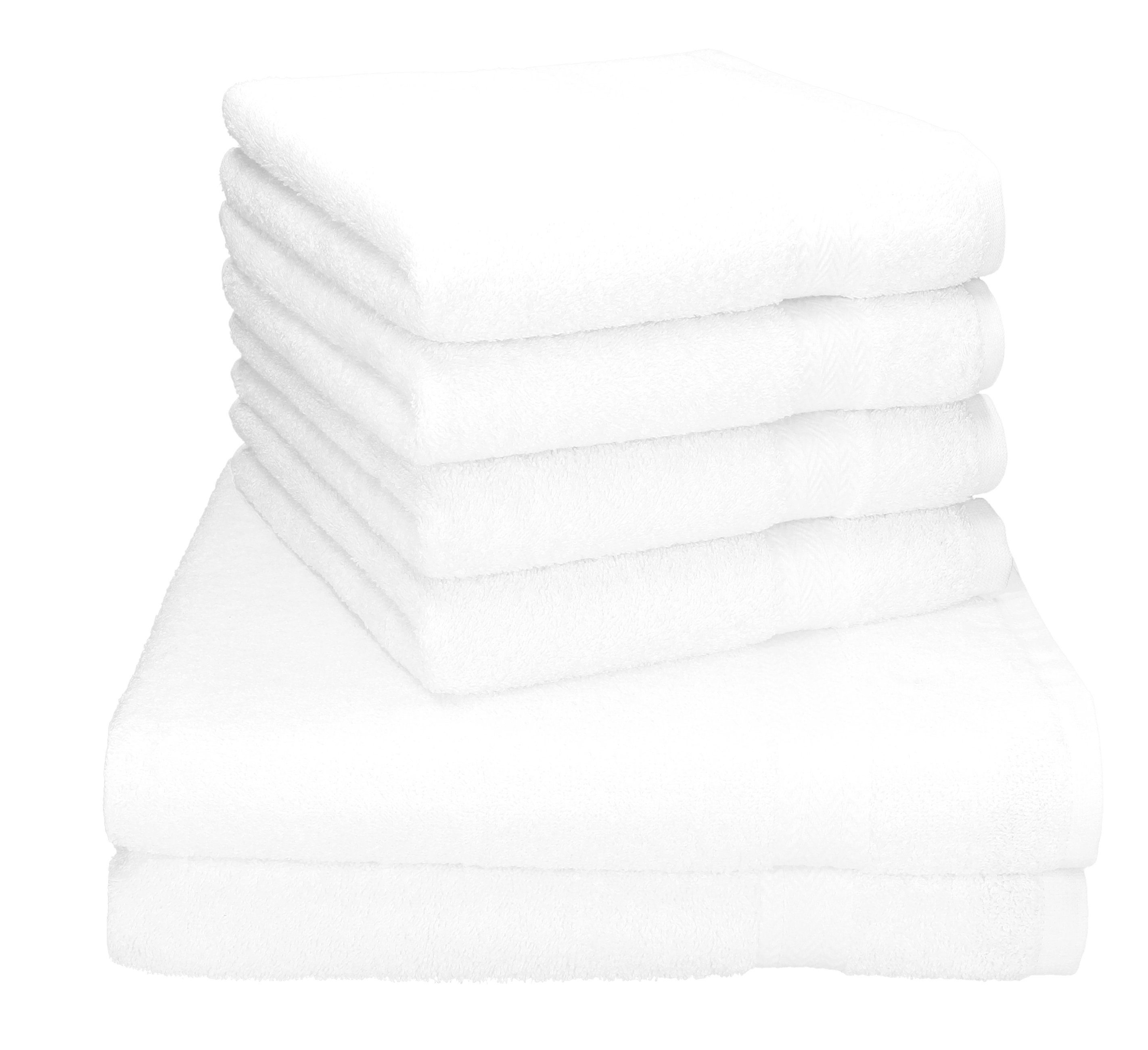 Betz Handtuch Set Betz PREMIUM Handtuch-Set -6 teiliges Handtücher-Set-100% Baumwolle, 100% Baumwolle, (6-tlg) weiß