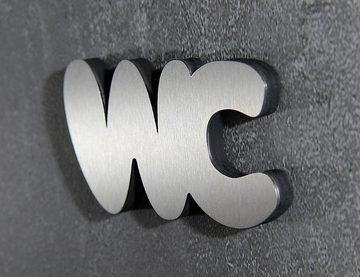 Schönbeck Design Metallschild WC Schild 3D Poliert