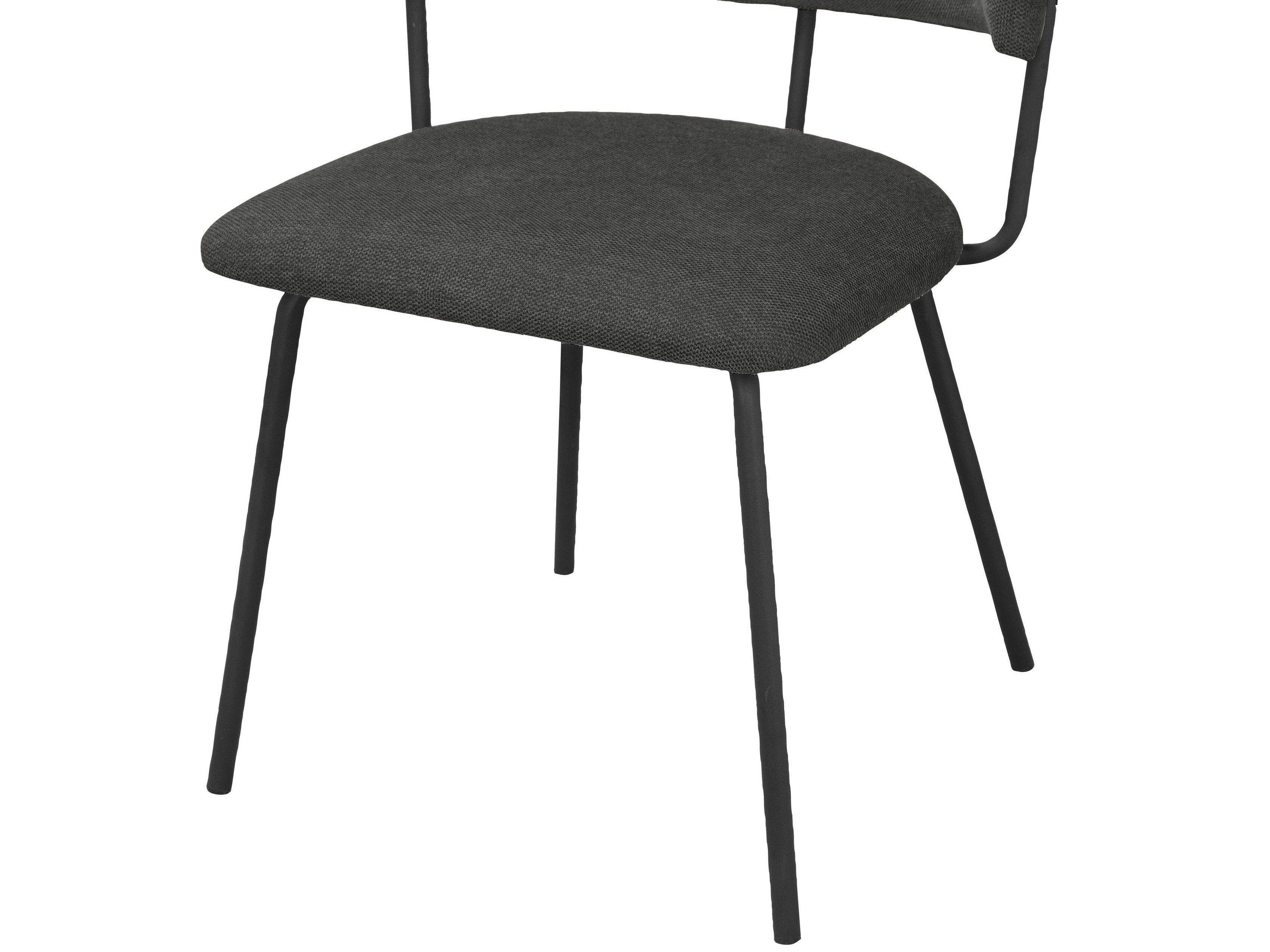Esszimmerstuhl (Set, cm Stoffbezug, 2 Sitzhöhe Kida aus Gestell Metall, loft24 St), 48