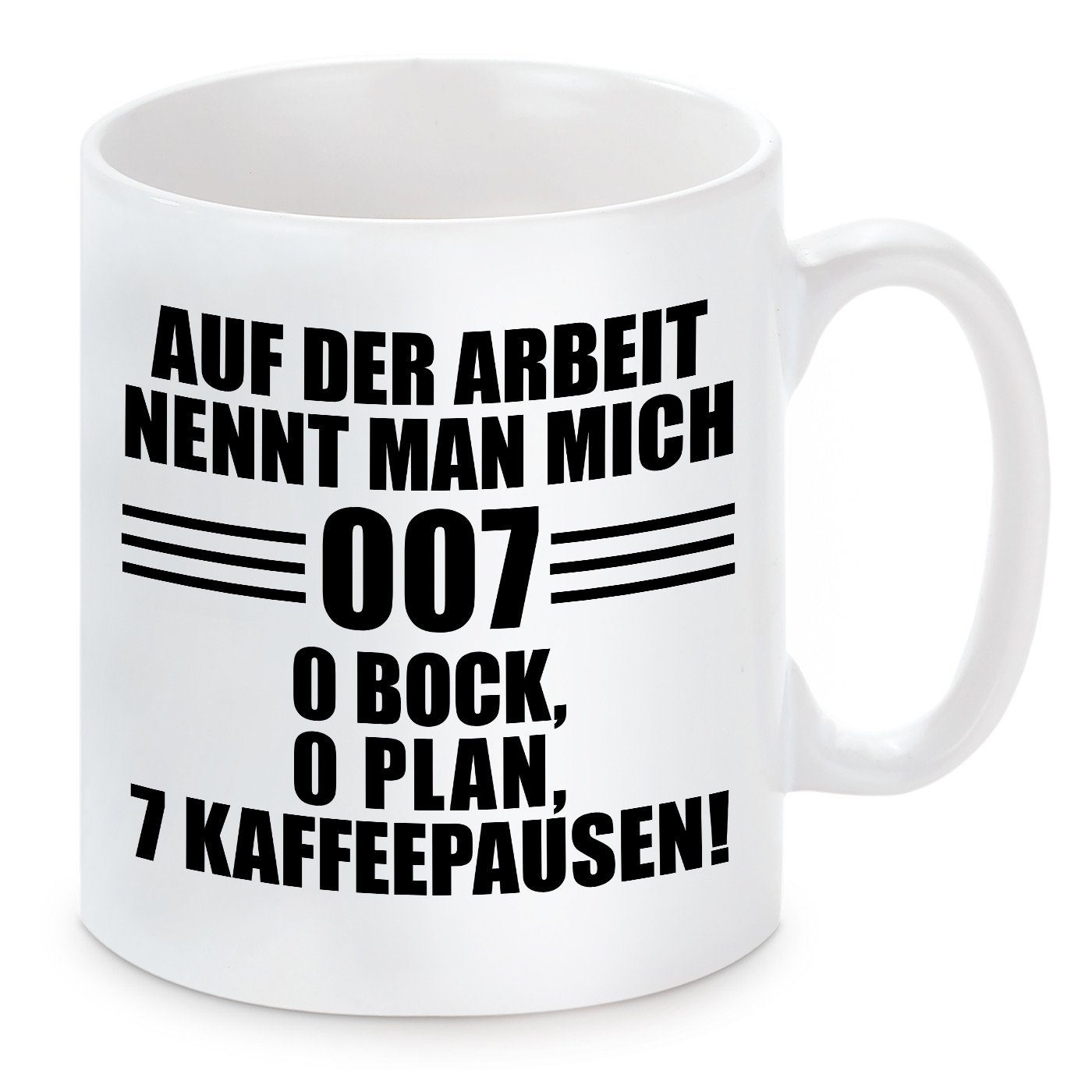 Keramik, Arbeit mit Kaffeebecher Motiv Kaffeetasse Auf Herzbotschaft der und spülmaschinenfest Tasse 007, mikrowellengeeignet mich nennt man