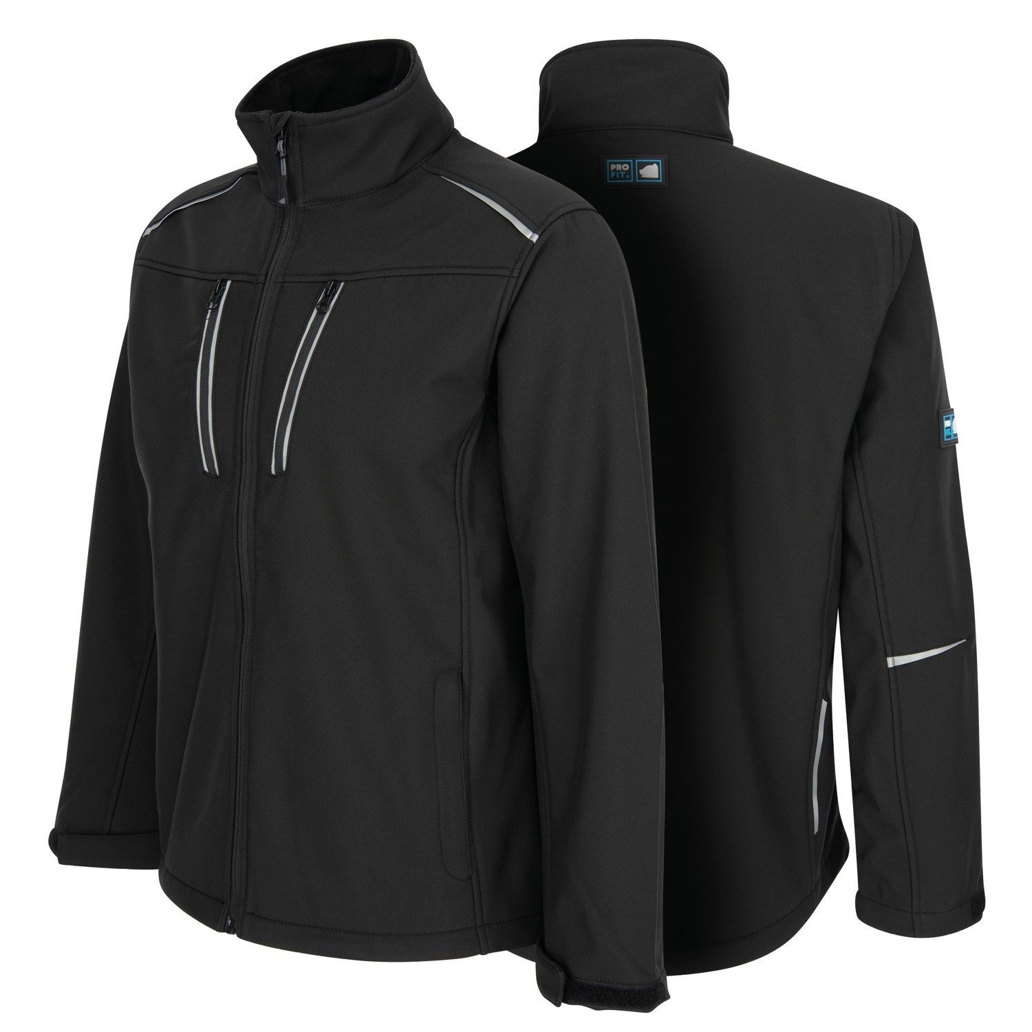 PRO FIT by Fitzner Softshelljacke Softshell-Jacke,schwarz Gr. XXL
