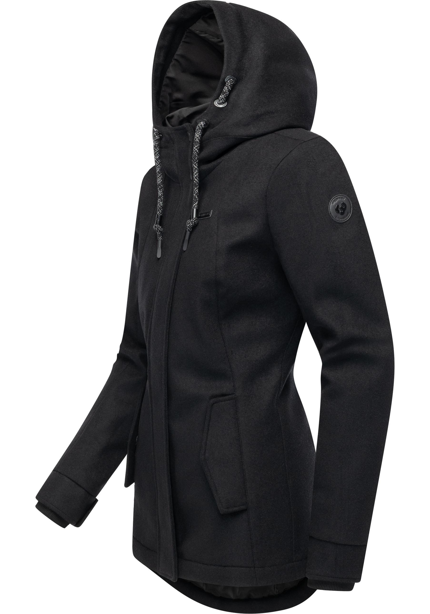 Ragwear Winterjacke Monadde Felt YOUMODO Wasserfeste warme Jacke mit Kapuze