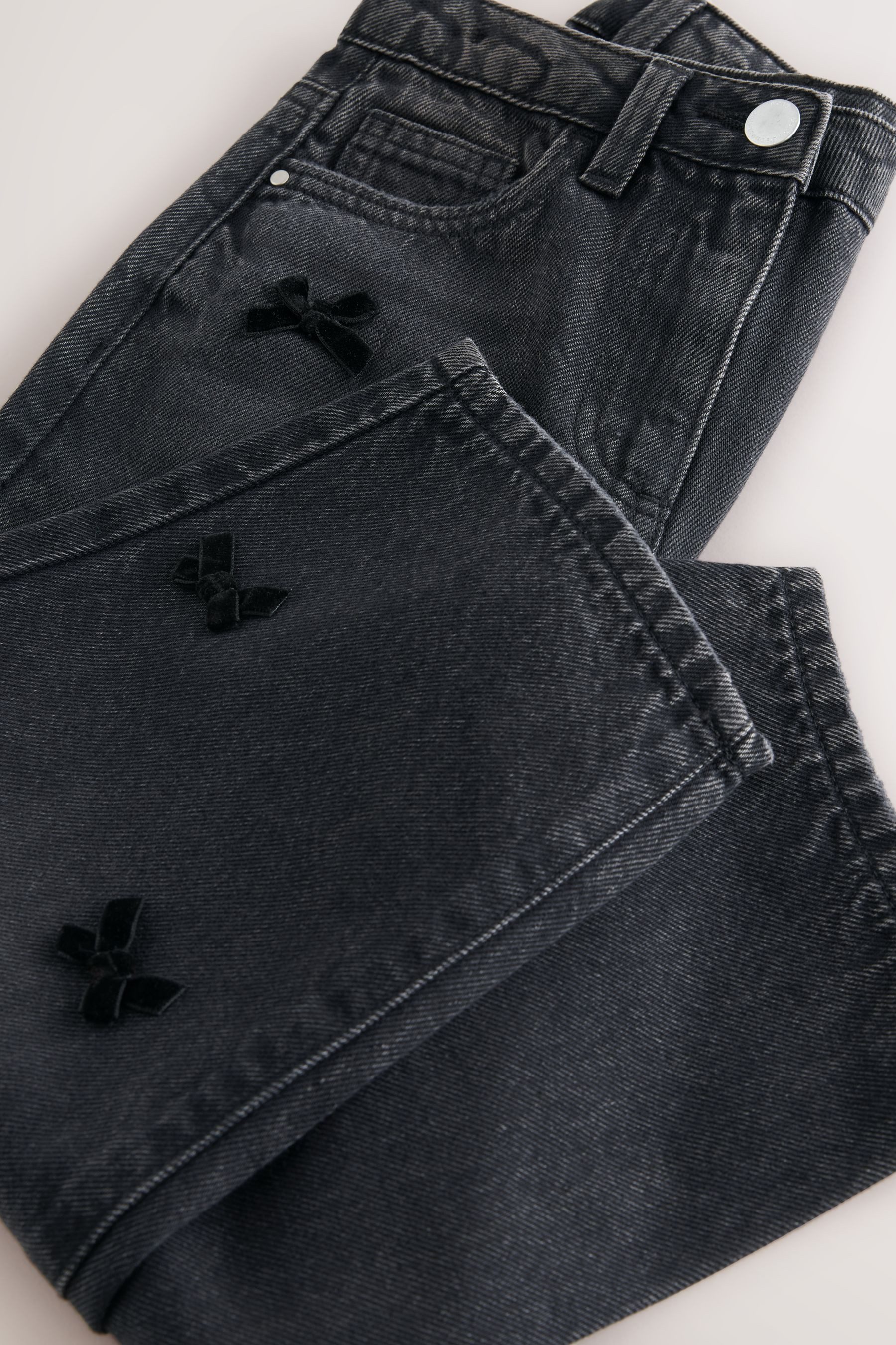 Next Weite Jeans Jeans mit Barrel-Bein und Schleifen-Stickerei (1-tlg)