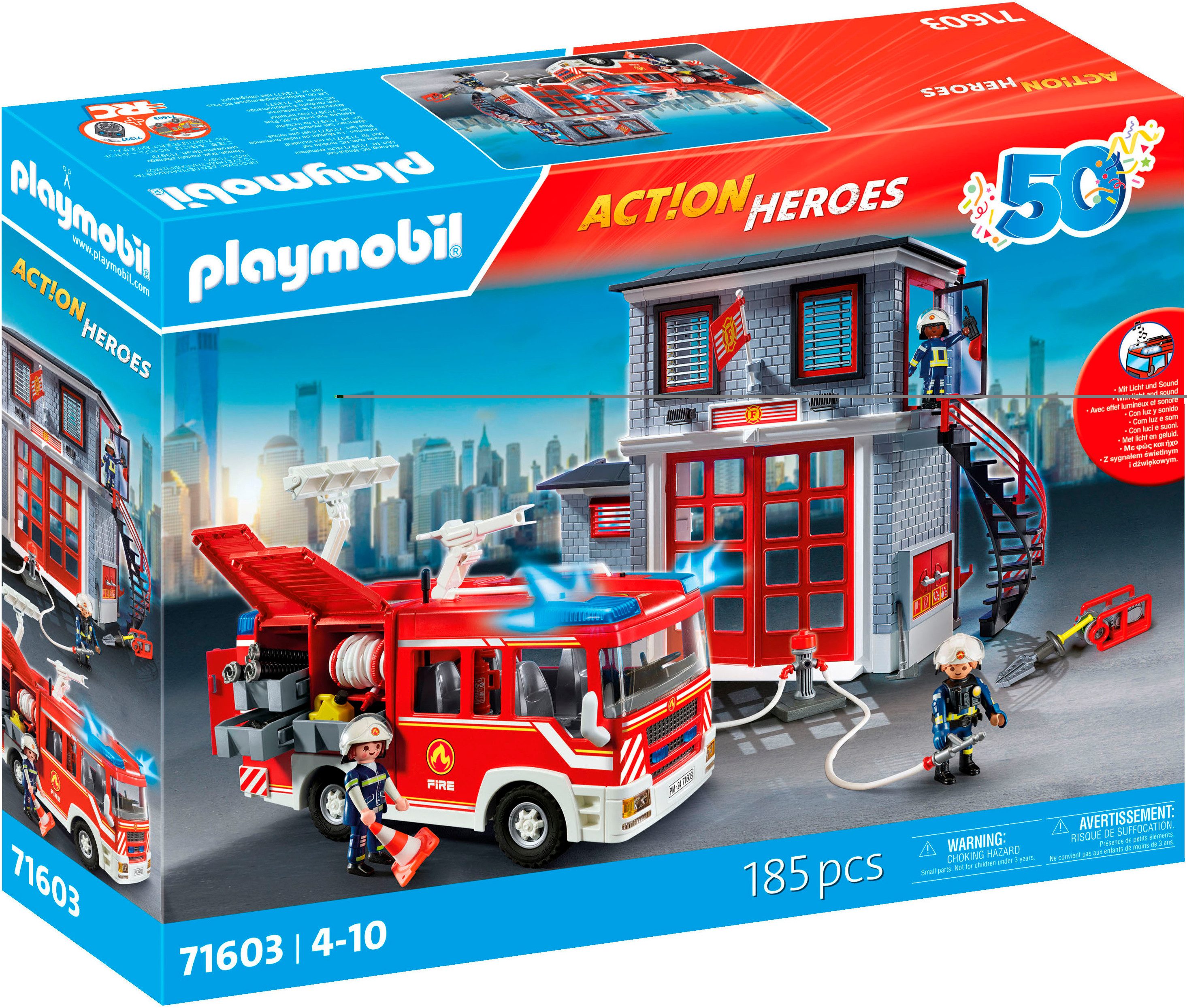Feuerwehr-Megaset (71603), Action Heroes, 50 Jahre Konstruktions-Spielset