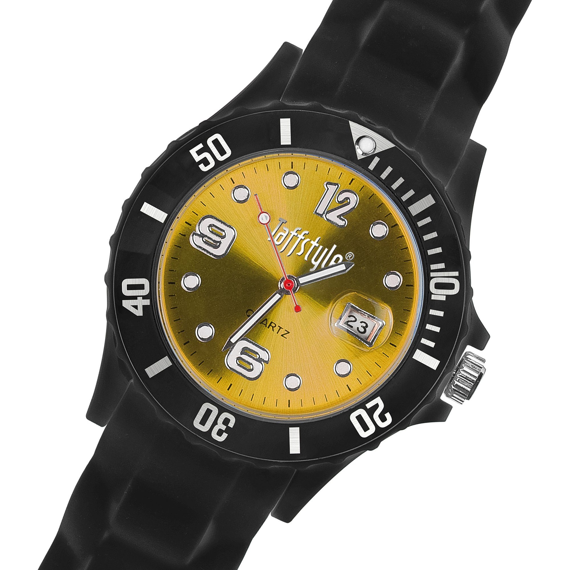 Taffstyle Quarzuhr Silikon Armbanduhr schwarz mit günstig online kaufen