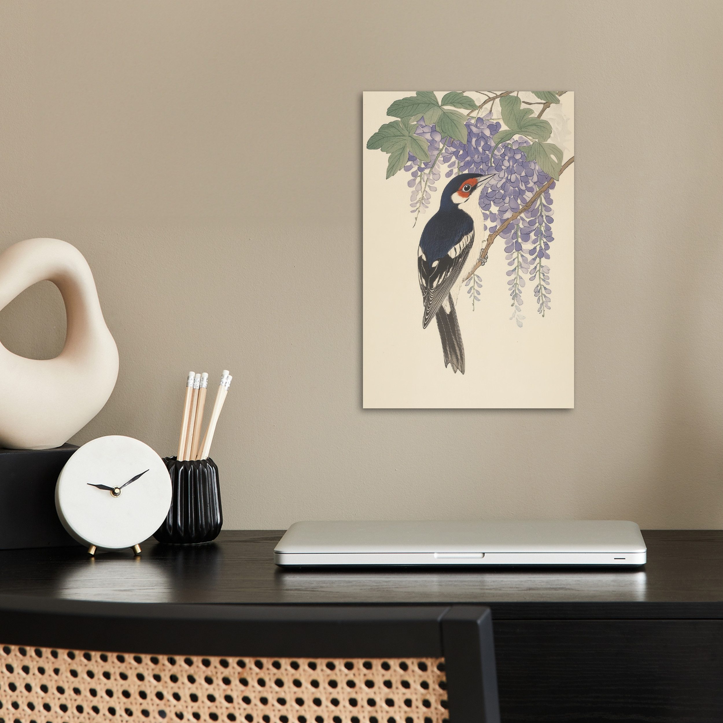 MuchoWow Poster Specht - Blumen - günstig online kaufen
