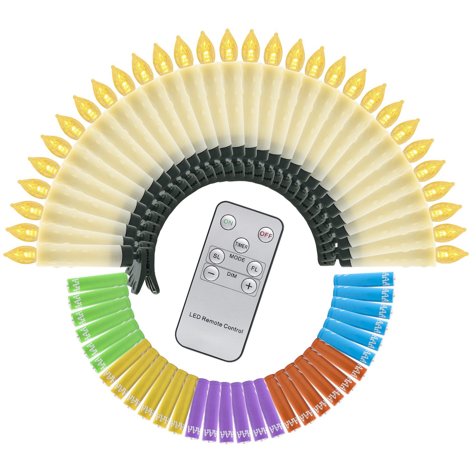 OZAVO LED-Kerze LZ20-40. mit Batterie Weihnachtsbaum günstig online kaufen