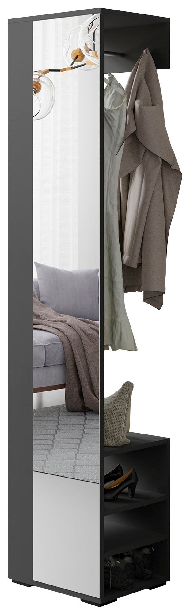 byLIVING Garderobenpaneel Ben (1 St), Breite 40 cm, mit Spiegel und Kleiderstange – Bild 5 von 5