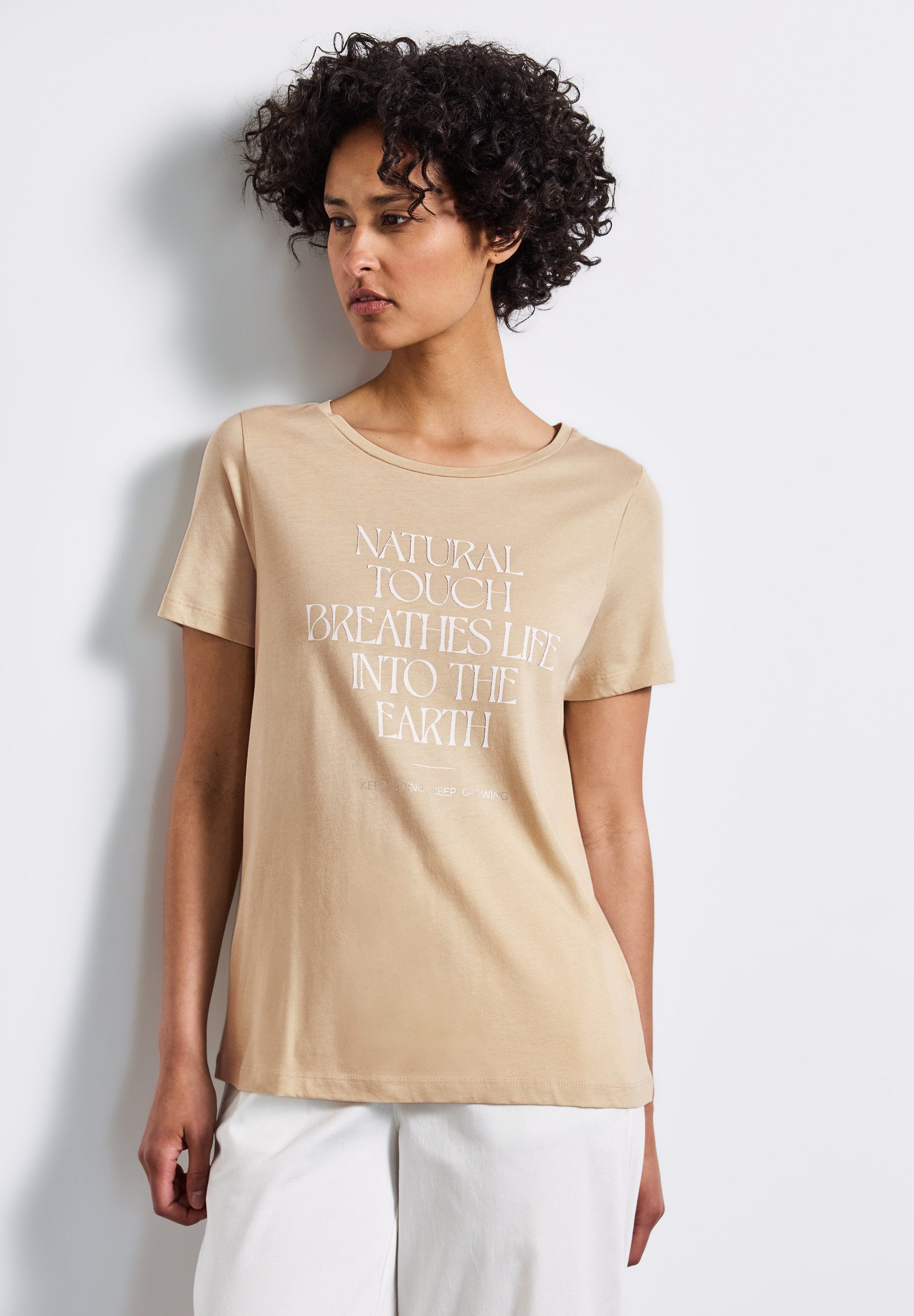 STREET ONE T-Shirt mit Wording Artwork günstig online kaufen