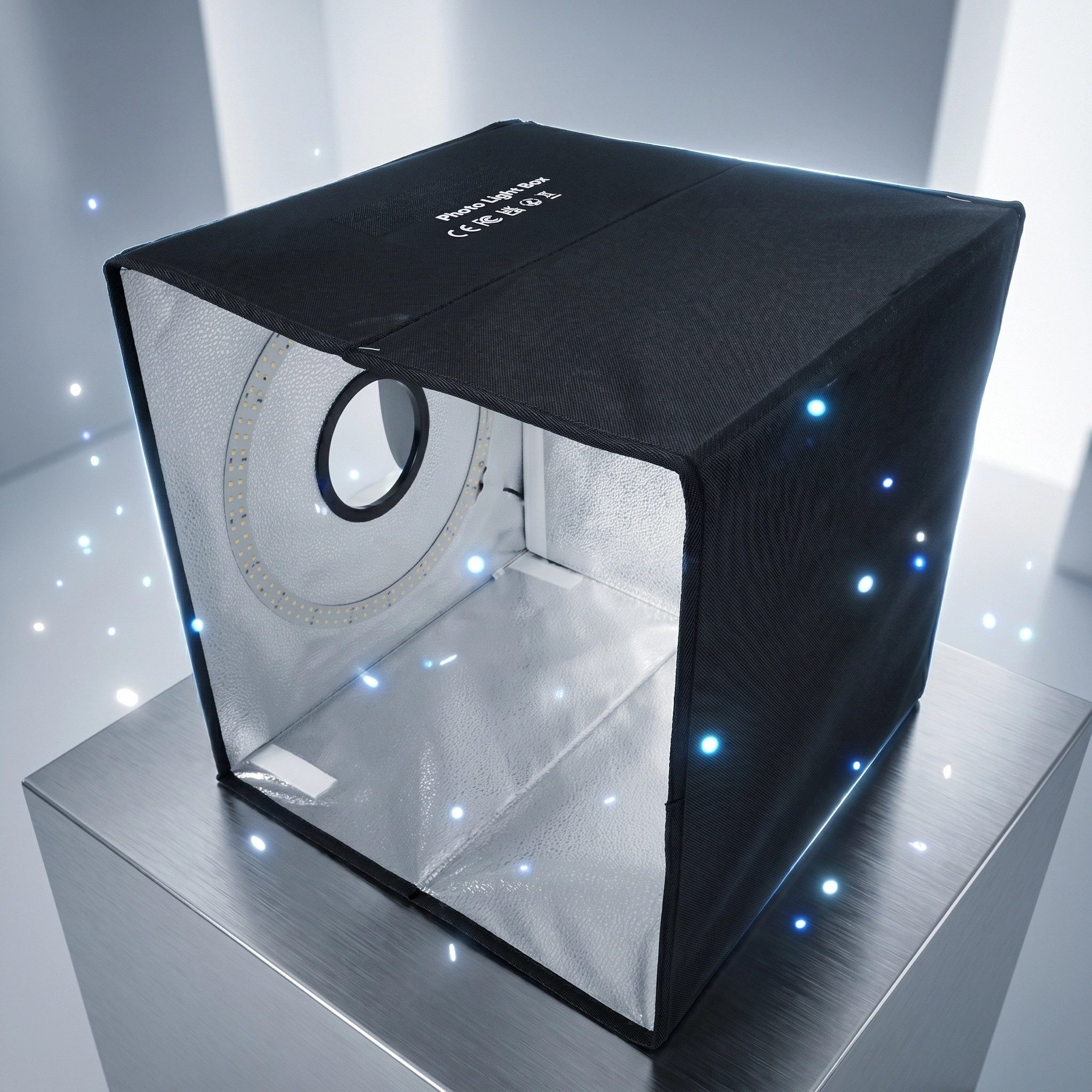 GARRYFIZH LED Lichtbox Lichtbox Photobox Foto Box für Produktfotografie, Zwei Farbtemperaturen (3200K-6500K),160 LEDs, einstellbare Helligkeit