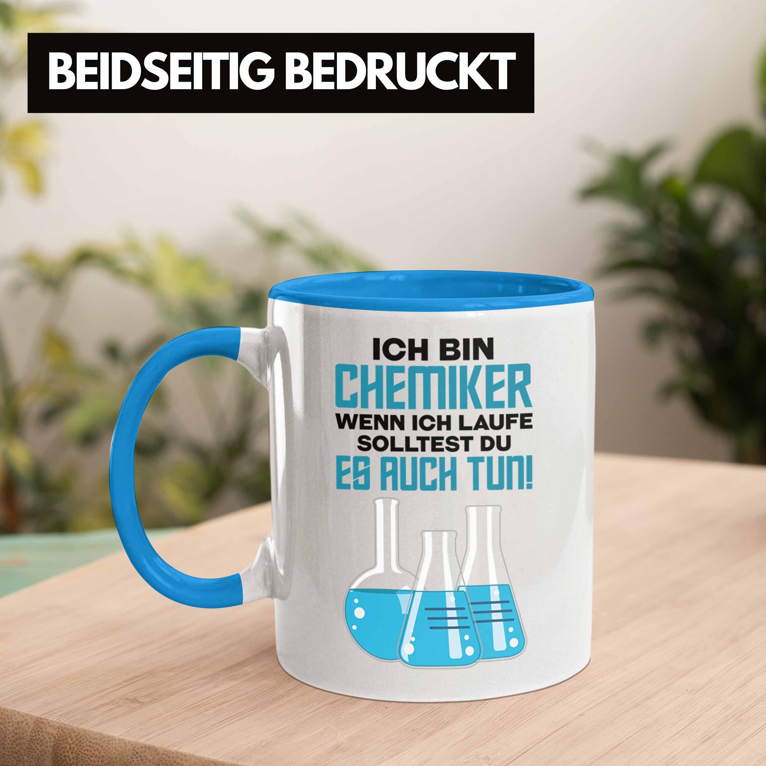 Trendation Tassen Trendation Chemiker Chemielabor Tasse Chemielaborant Blau Chemie Geschenke - Gadget Geschenk Tasse