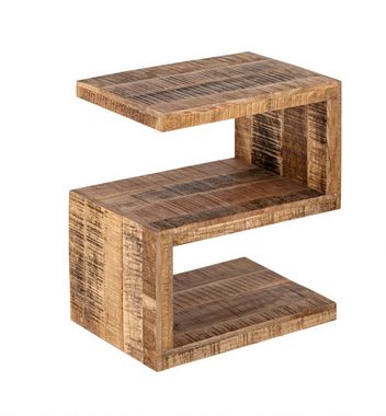 Quality Elegance Beistelltisch Classy Beistelltisch Holz S Form 42x50x31cm Sofatisch