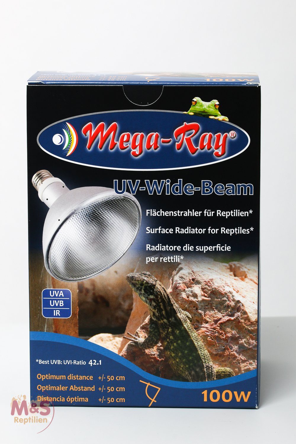 Terrarium Mega Ray HID-Lampe (UV-Lampe) 100 Watt (Wide Beam / 90°Grad)