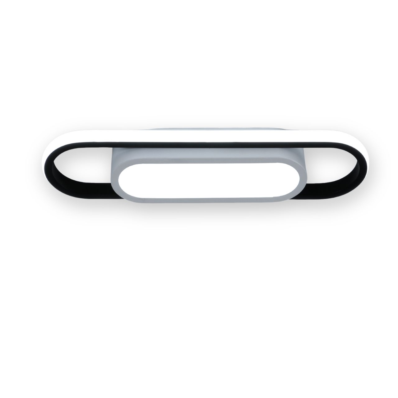 Riserva Deckenleuchte LED Deckenleuchte Schwarz Weiß 24W Oval modern 40 cm