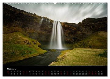 CALVENDO Wandkalender Island - Unberührte Landschaften (Premium, hochwertiger DIN A2 Wandkalender 2023, Kunstdruck in Hochglanz)