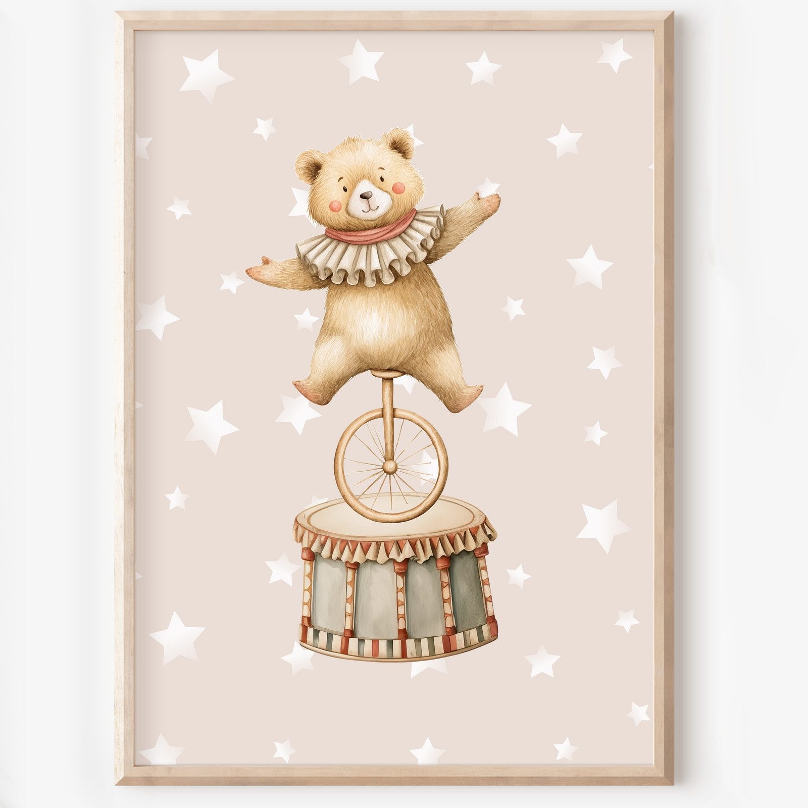 homestyle-accessoires Poster Kinderzimmer Bilderwand 8erSet Bilderset Babyzimmer ZIRKUSWELT, Hochformat, Künstlerpapier, ohne Rahmen