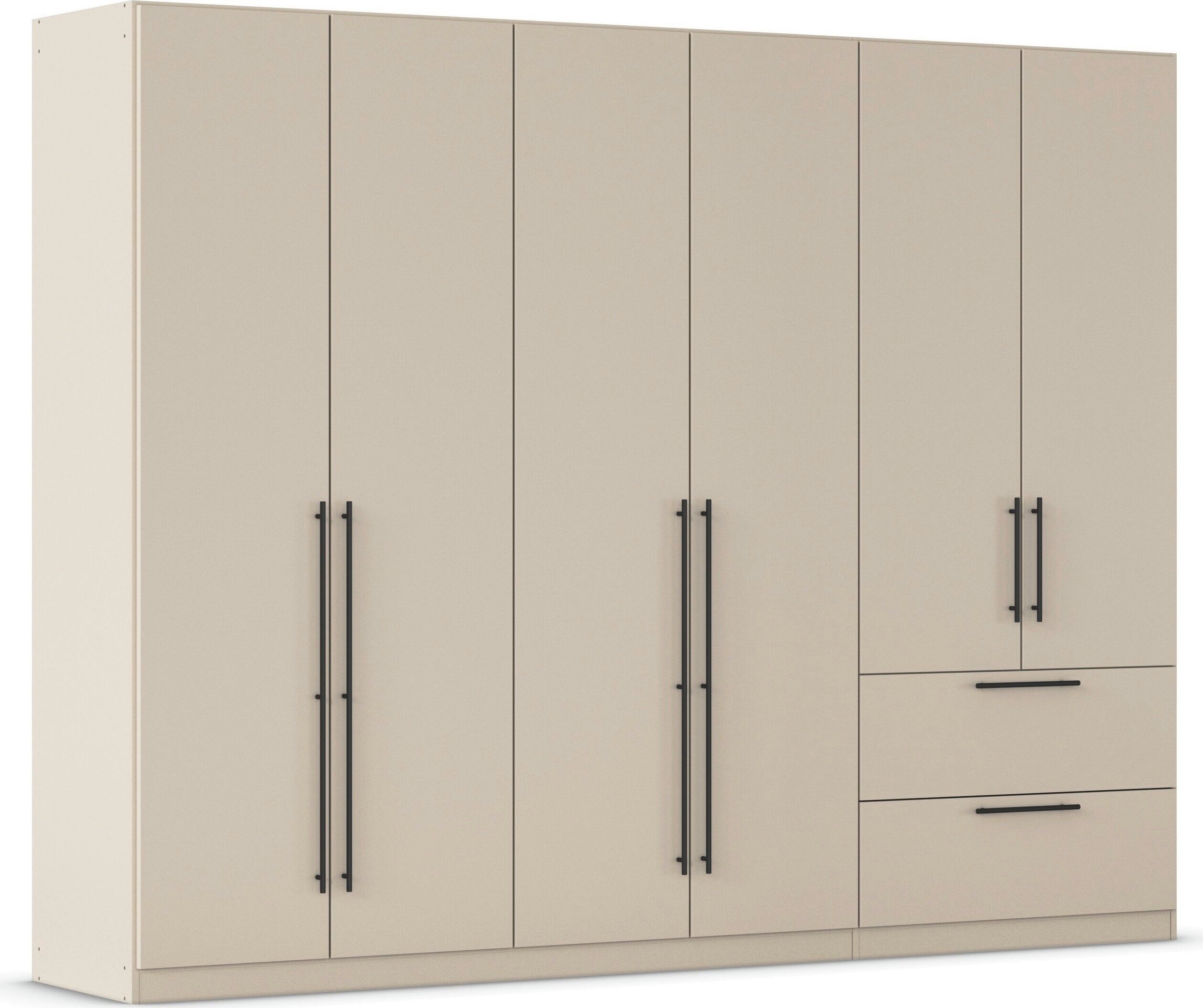 OTTO home Kleiderschrank Mehrzweckschrank Aktenschrank Möbel Mietswohnung Schlafzimmer AVOLA (3 verschiedene Ausstattungen BASIC/CLASSIC/PREMIUM (inkl. SOFT-CLOSE) mit hochwertigen Stangengriffen aus Metall in Schwarz MADE IN GERMANY