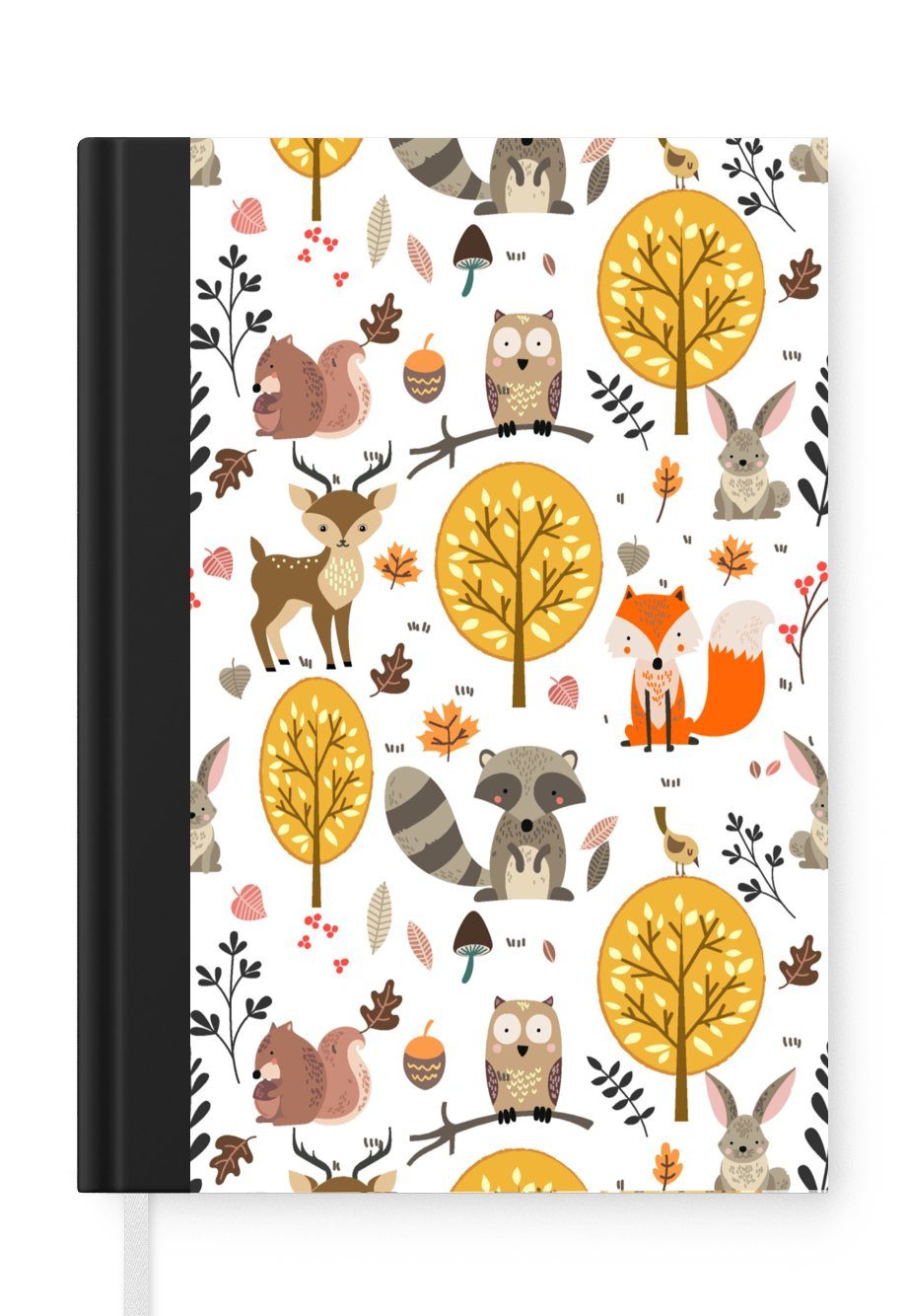 MuchoWow Notizbuch Design - Tiere - Wald, Journal, Merkzettel, Tagebuch, Notizheft, A5, 98 Seiten, Haushaltsbuch