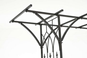 TPFGarden Rosenbogen Mailand, Pergola - Spalier - Rankhilfe - Rankgitter aus massivem Eisen, Rosengitter - Kletterhilfe - Maße (HxBxT) 210 x 52 x 135cm