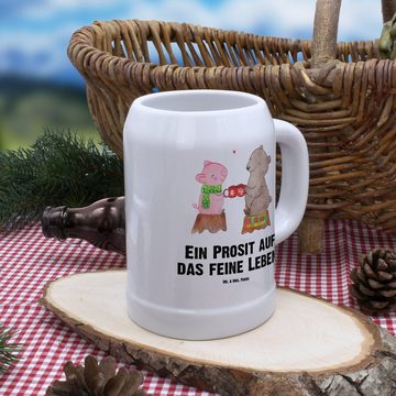 Mr. & Mrs. Panda Bierkrug Glühschwein Sause - Weiß - Geschenk, Weihnachtszeit, Krug, Advent, He, Keramik, Liebevolle Motive