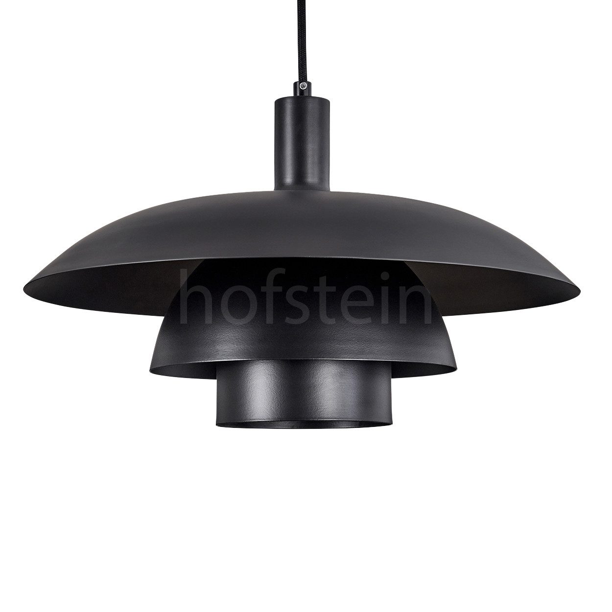 hofstein Hängeleuchte Hängelampe aus Metall in Schwarz, ohne Leuchtmittel, günstig online kaufen