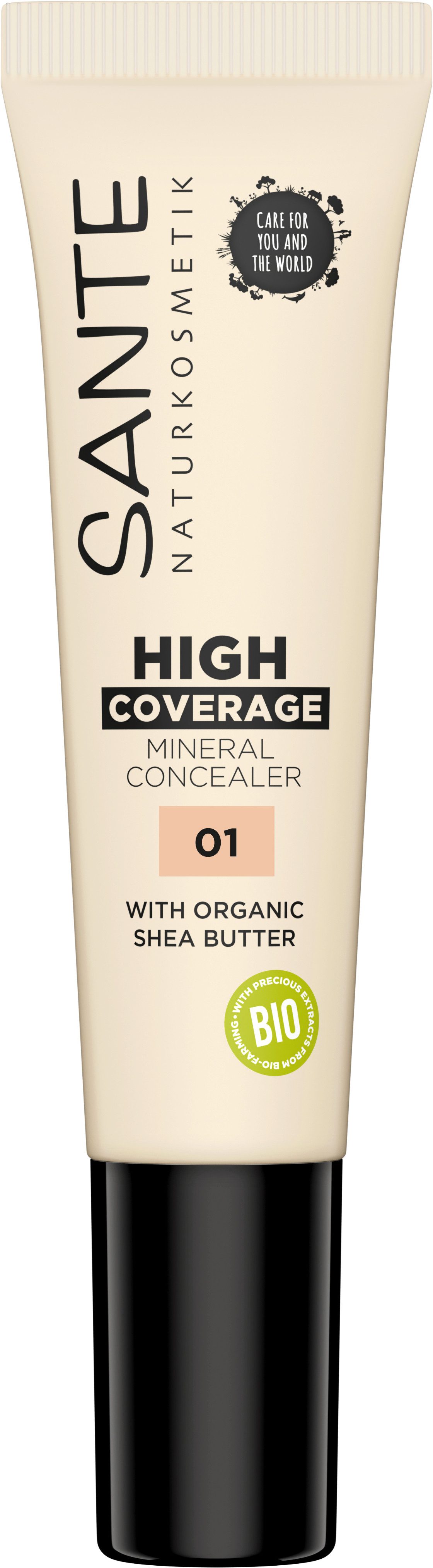 SANTE Concealer HIGH COVERAGE MINERAL CONCEALER, mit intensiver Deckkraft, für ein ebenmäßiges, natürliches Finish