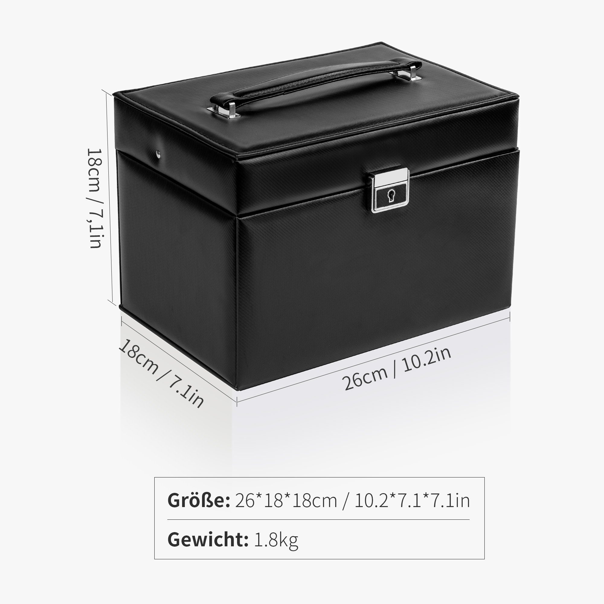 AdelDream Schmuckkasten YY-J06, Abschließbares Aufbewahrungsgehäuse und Sta günstig online kaufen