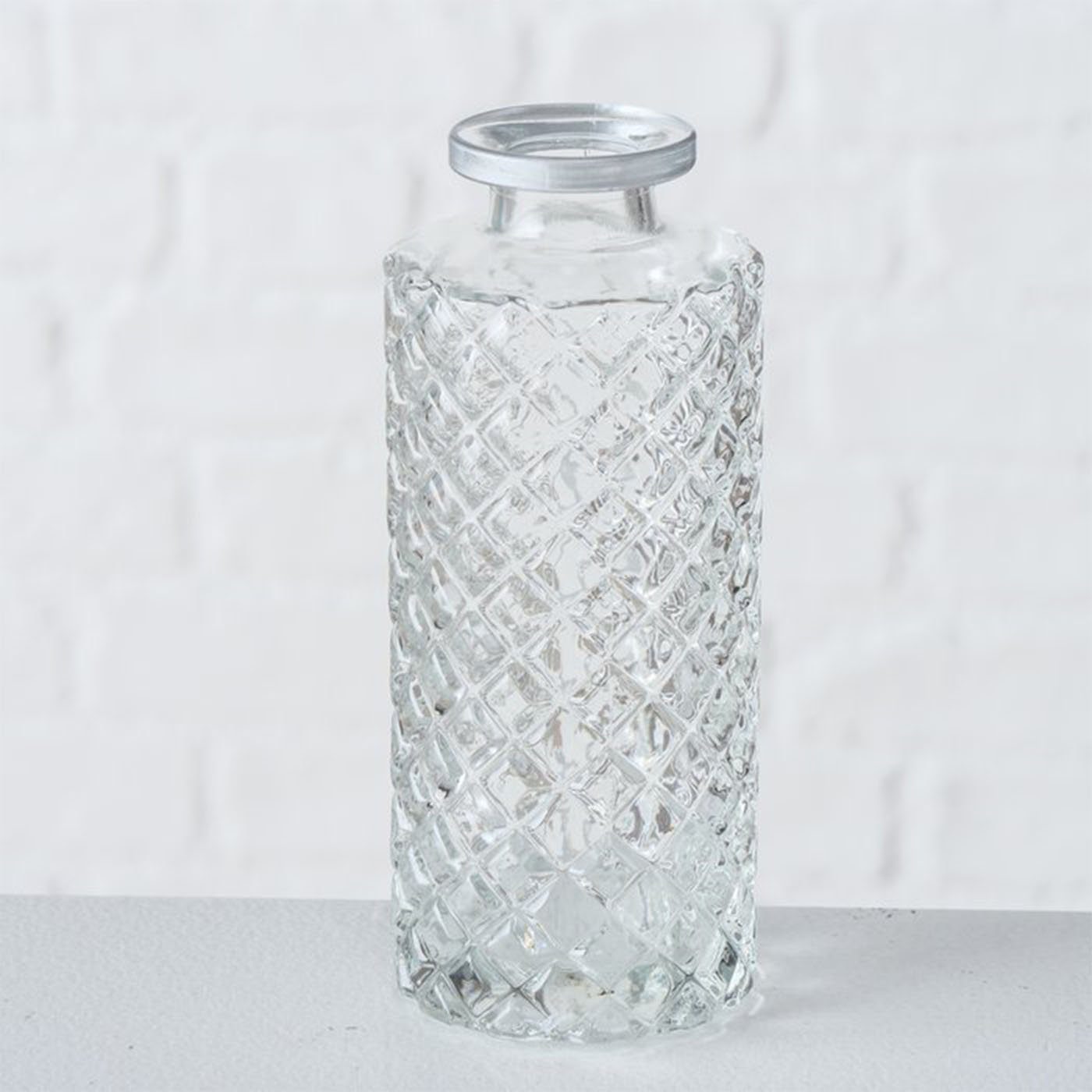 Tischdekoration 3er Tischvase Glas Flaschenform BOLTZE im Vase in aus Set