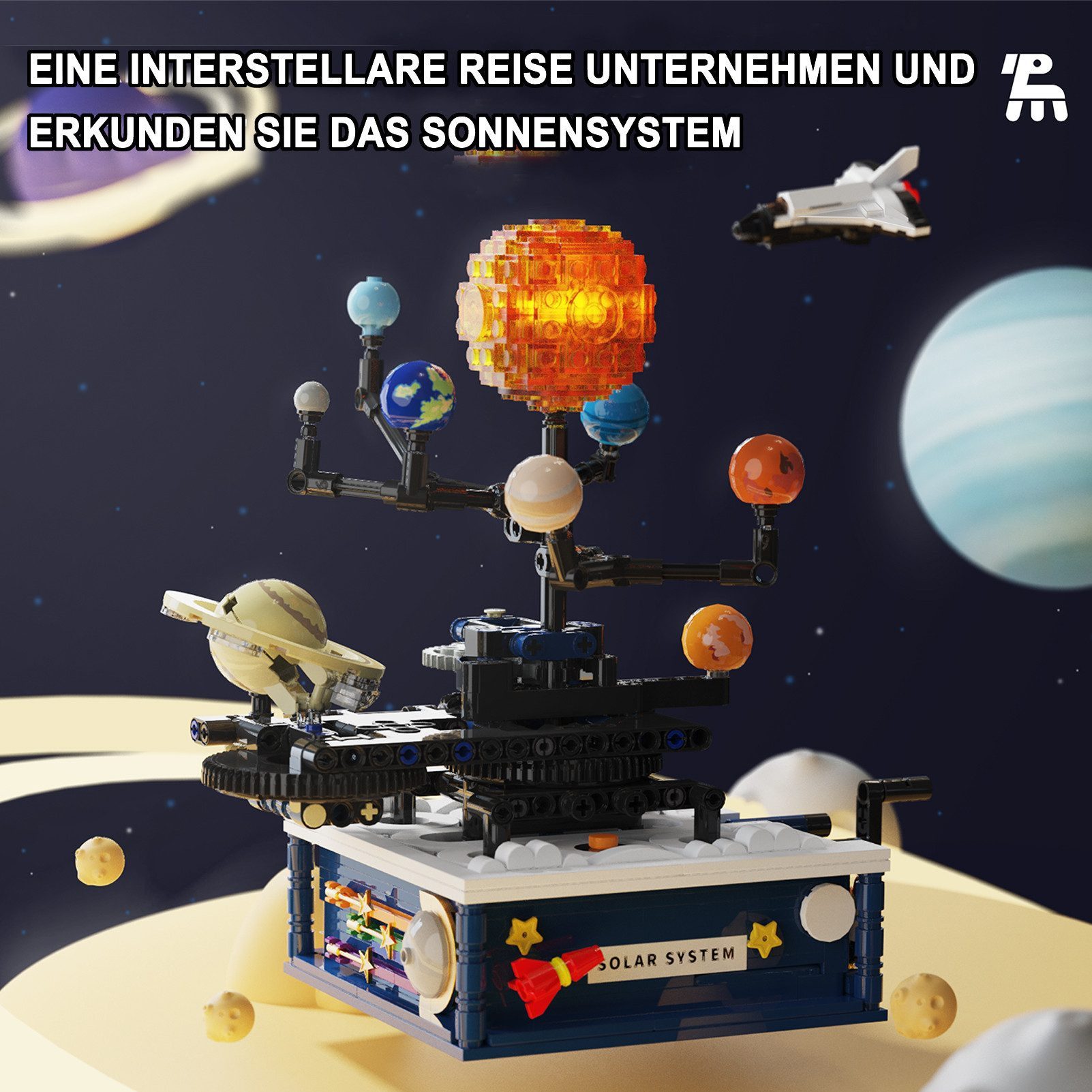 Esun Drehbares Sonnensystem Bauspielzeug, 775 Stück Weltraumforschung Spiel günstig online kaufen