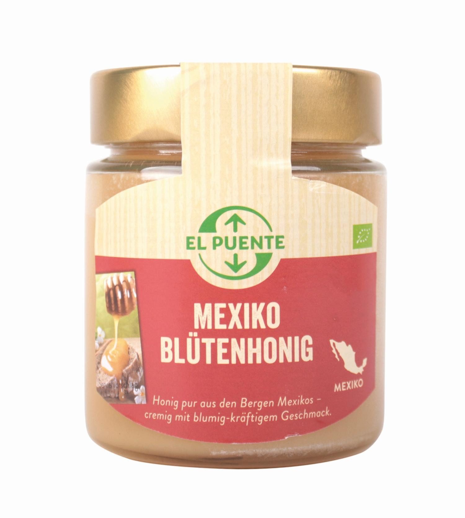 El Puente Herzhafter Brotaufstrich Bio-Blütenhonig aus Mexiko, Fair Trade, Bio, Glutenfrei, Handmade