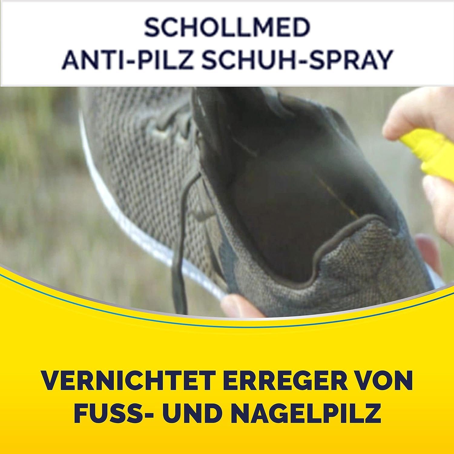 Scholl Fußpflegespray 2x Schuh-Spray dermatologisch 2-tlg., Erreger Fußpflege Pflege 250ml Vernichtet Anti-Pilz Langzeitwirkung Schutz mit getestet, Schuhdesinfektionsspray