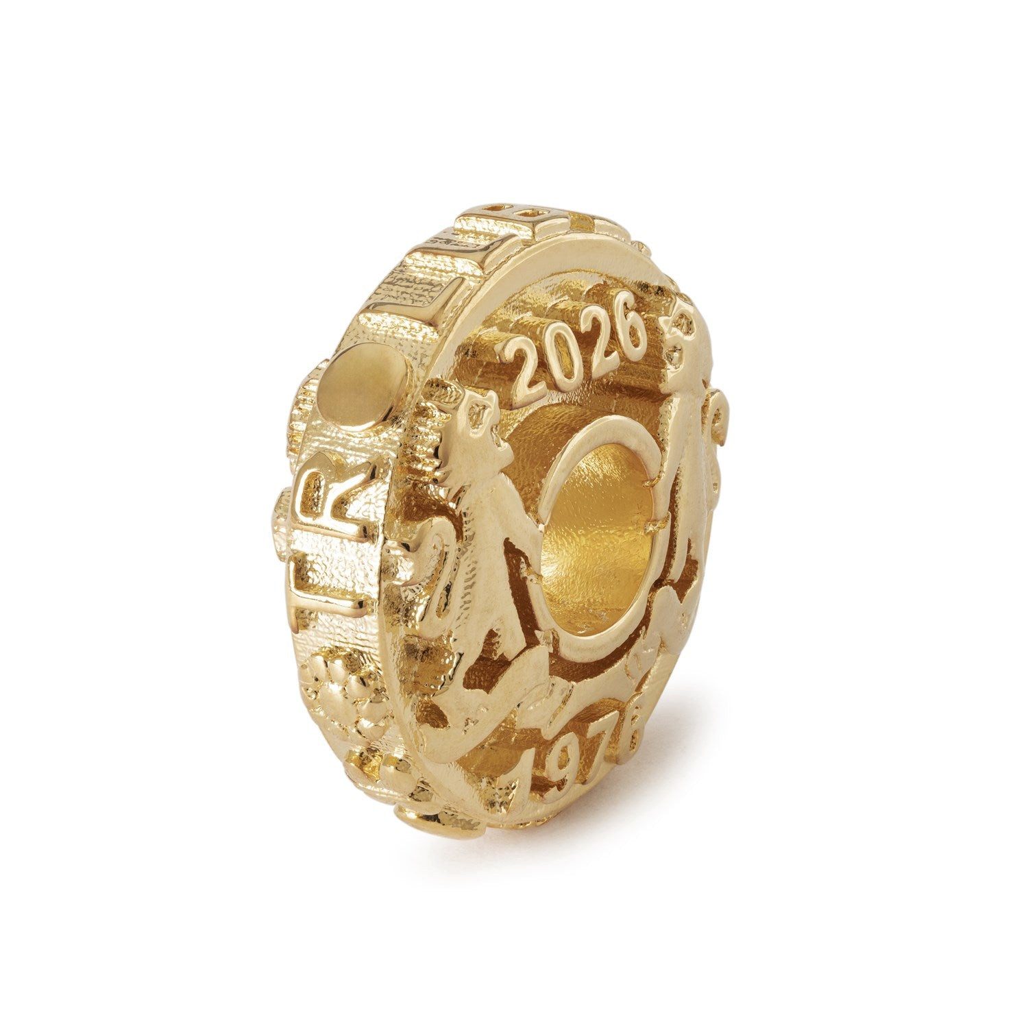 Trollbeads Bead Trollbeads Jubiläums Münze, 18k vergoldet, TGPBE-80001