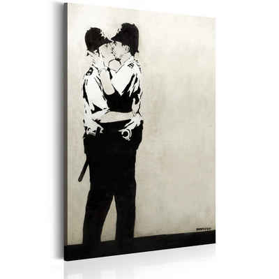 Artgeist Wandbild Kissing Coppers by Banksy