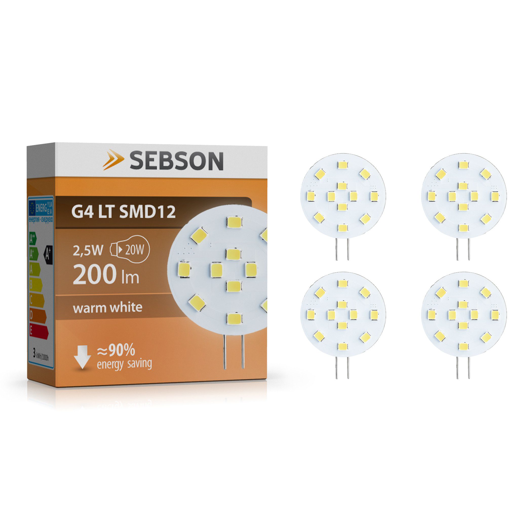 SEBSON LED-Leuchtmittel LED Lampe G4 2.5W - GU4 Stiftsockel 12V DC, Leuchtm günstig online kaufen